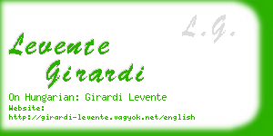 levente girardi business card